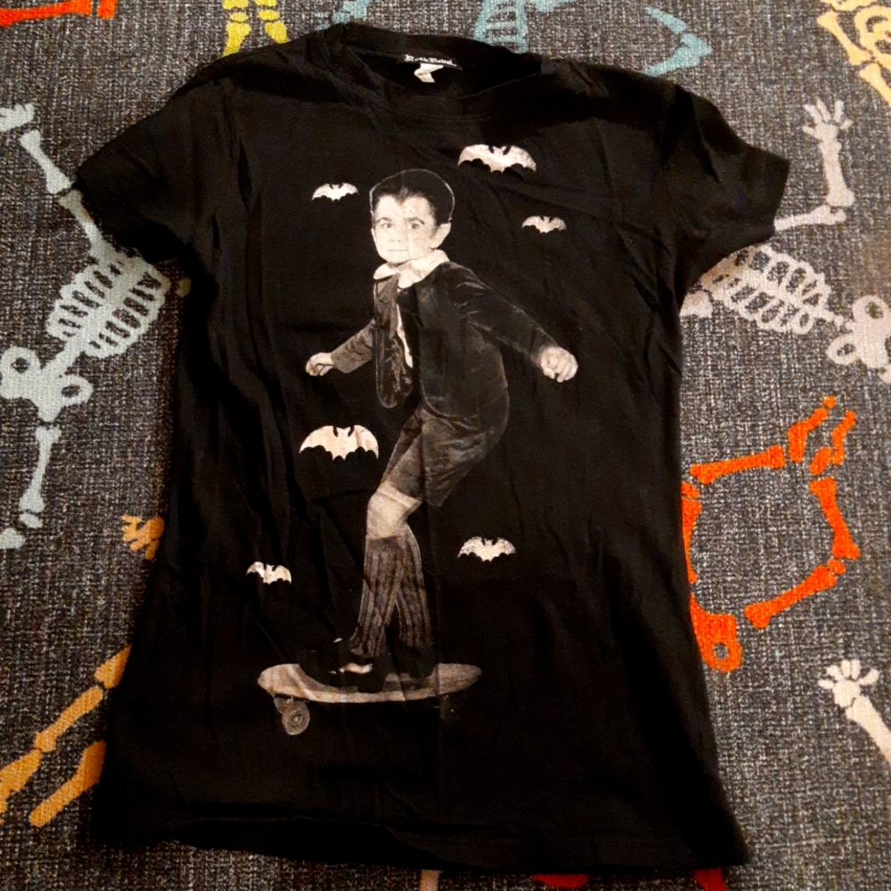 The Munsters Eddie Black T-shirt, Ladies Small.